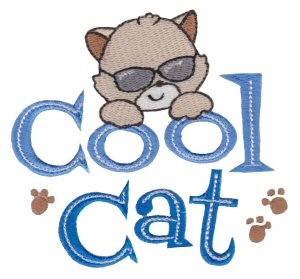 Picture of Tiny Tot Cool Cat Machine Embroidery Design
