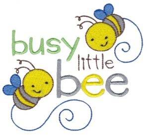 Picture of Tiny Tot Busy Bees Machine Embroidery Design