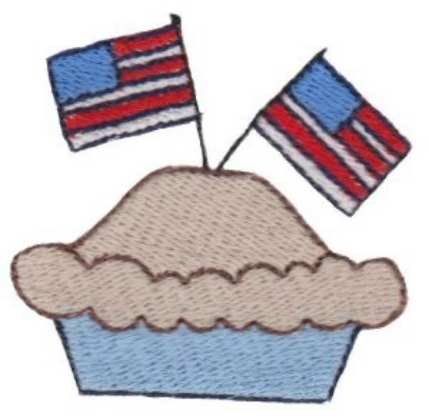 Picture of Patriotic Mini Apple Pie Machine Embroidery Design