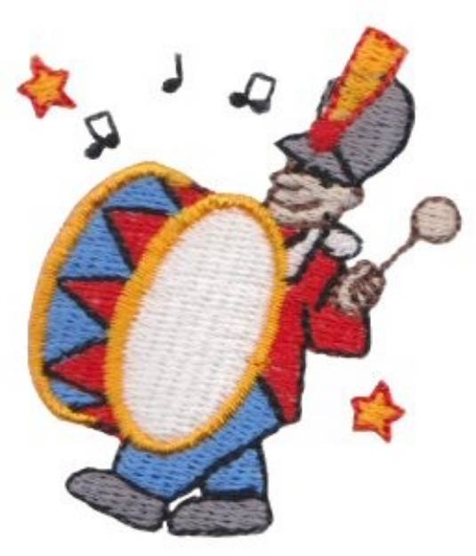Picture of Patriotic Mini Drummer Machine Embroidery Design