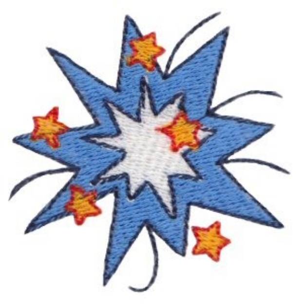 Picture of Patriotic Mini Starburst Machine Embroidery Design