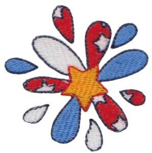 Picture of Patriotic Mini Splash Machine Embroidery Design