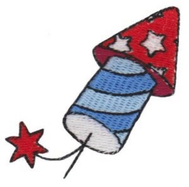 Picture of Patriotic Mini Firework Machine Embroidery Design