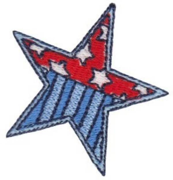 Picture of Patriotic Mini Star Machine Embroidery Design