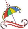 Picture of Swirly Umbrella Machine Embroidery Design