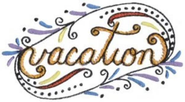 Picture of Vacation Machine Embroidery Design