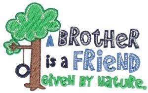 Picture of Brother Is Friend Machine Embroidery Design