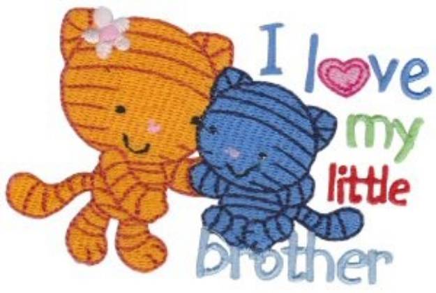 Picture of Love Little Brother Machine Embroidery Design