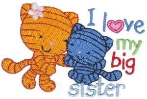 Picture of Love Big Sister Machine Embroidery Design