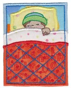 Picture of Sleeping Boy Machine Embroidery Design