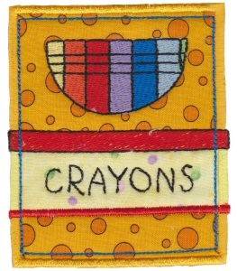 Picture of Applique Crayons Machine Embroidery Design