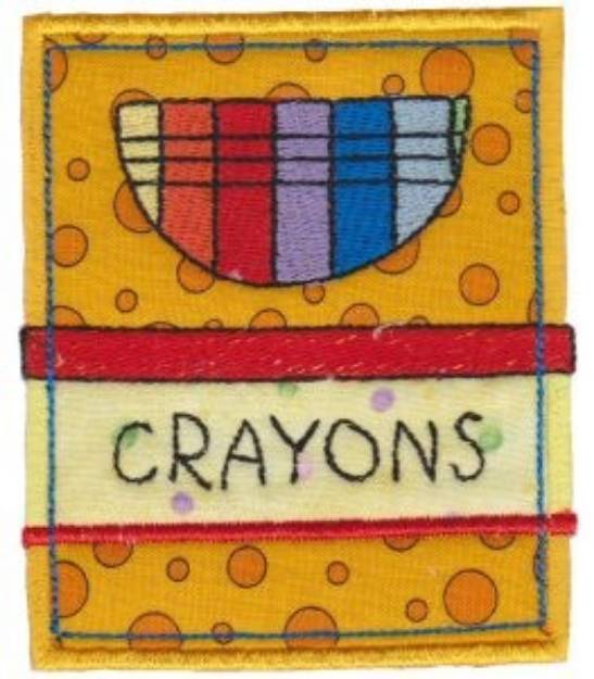 Picture of Applique Crayons Machine Embroidery Design
