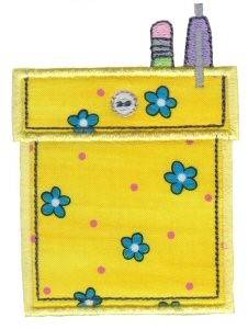 Picture of Applique Pen Pocket Machine Embroidery Design
