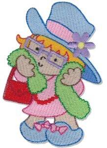 Picture of Girls Dress Up Machine Embroidery Design