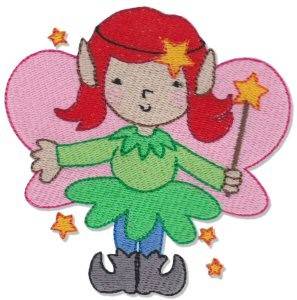 Picture of Girl Fairy Machine Embroidery Design