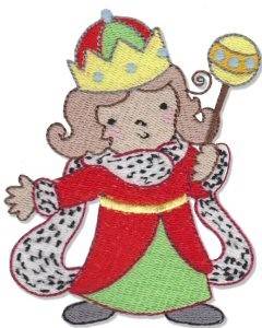 Picture of Girl Queen Machine Embroidery Design