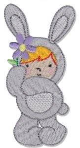 Picture of Girl Bunny Machine Embroidery Design