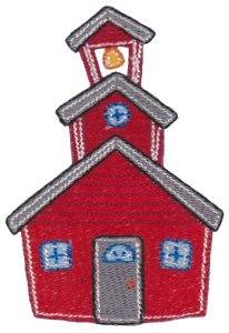 Picture of School Building Machine Embroidery Design