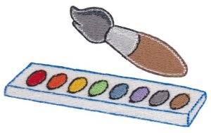 Picture of Watercolor Paints Machine Embroidery Design