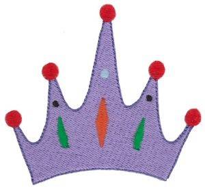 Picture of Purple Crown Machine Embroidery Design
