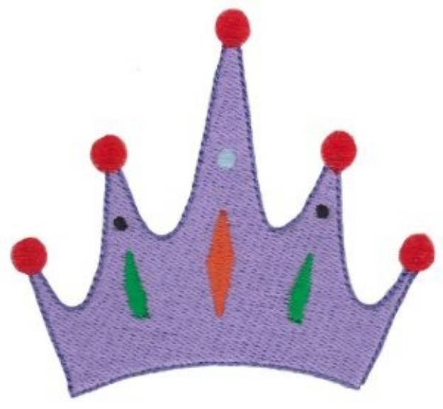 Picture of Purple Crown Machine Embroidery Design