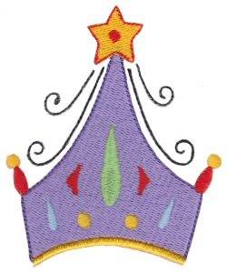 Picture of Star Crown Machine Embroidery Design