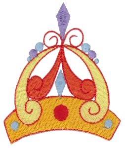 Picture of Curly Crown Machine Embroidery Design