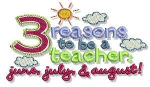 Picture of Reasons To Be Teacher Machine Embroidery Design