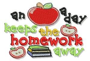 Picture of The Homework Machine Embroidery Design