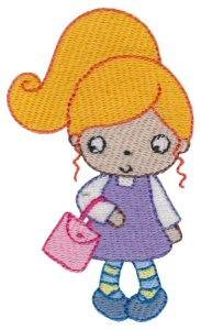 Picture of Blonde Girl Machine Embroidery Design