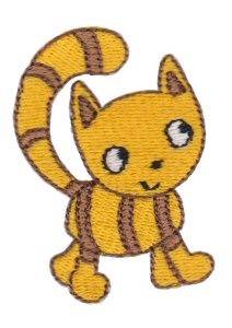 Picture of Stripped Cat Machine Embroidery Design