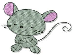 Picture of Grey Mouse Machine Embroidery Design