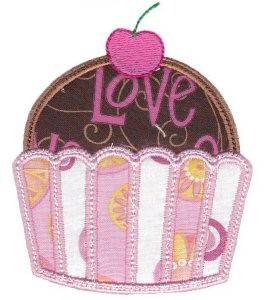 Picture of Applique Cupcake Machine Embroidery Design