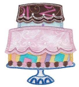 Picture of Applique Cake Machine Embroidery Design