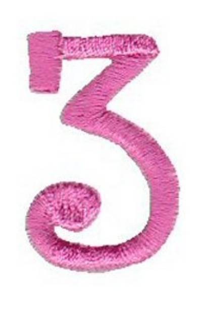 Picture of Number 3 Machine Embroidery Design