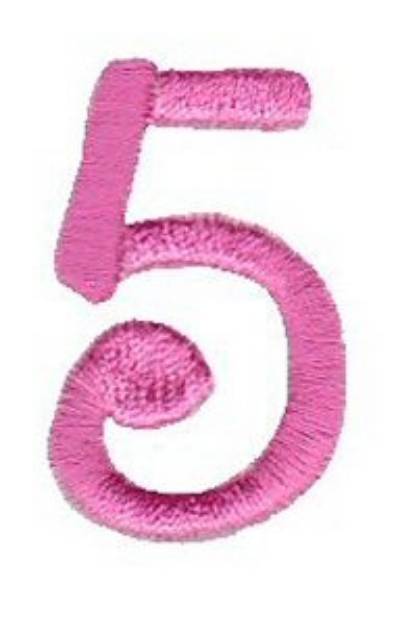 Picture of Number 5 Machine Embroidery Design