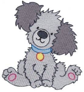 Picture of Sitting Dog Machine Embroidery Design