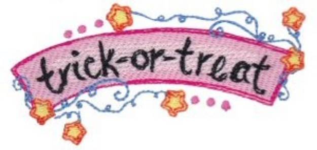 Picture of Trick-Or-Treat Machine Embroidery Design