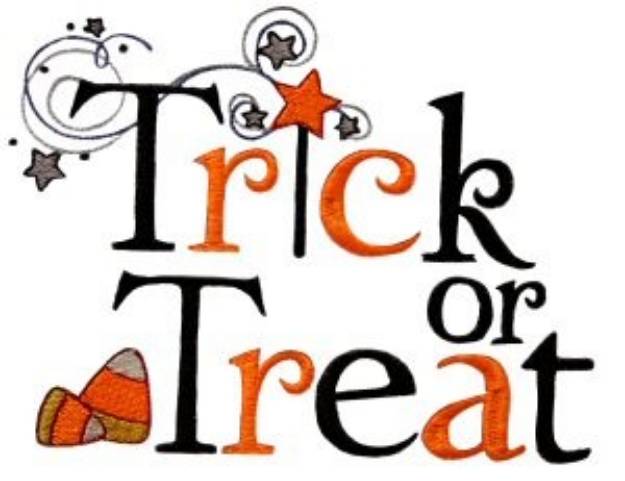 Picture of Trick Or Treat Machine Embroidery Design