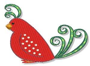 Picture of Christmas Redbird Machine Embroidery Design