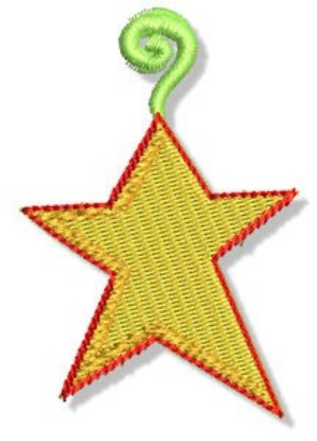 Picture of Christmas Star Ornament Machine Embroidery Design