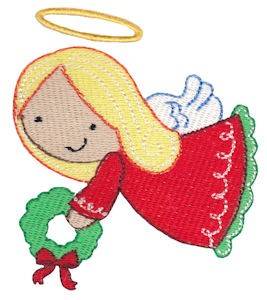 Picture of Jolly Christmas Angel Machine Embroidery Design