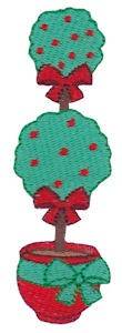 Picture of Jolly Christmas Topiary Machine Embroidery Design