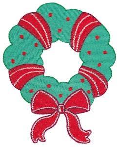 Picture of Jolly Christmas Wreath Machine Embroidery Design