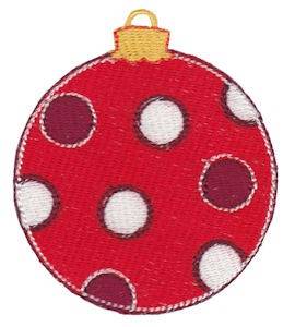 Picture of Jolly Christmas Ornament Machine Embroidery Design