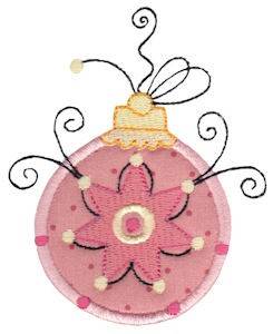 Picture of Floral Applique Ornament Machine Embroidery Design