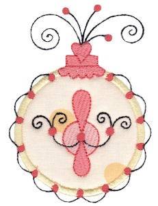 Picture of Delicate Applique Ornament Machine Embroidery Design