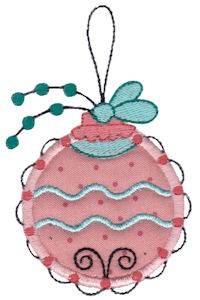 Picture of Swirly Applique Ornament Machine Embroidery Design