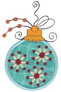 Picture of Snowflake Applique Ornament Machine Embroidery Design