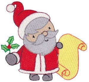 Picture of Santa & His List Machine Embroidery Design